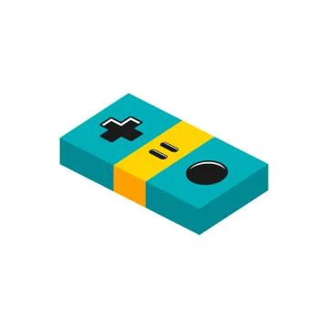 Video game joystick console theme logo template Ilustración de archivo