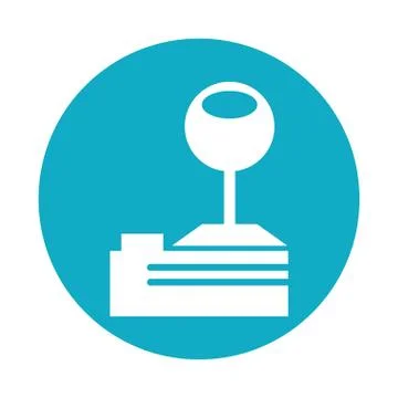 Video game joystick control handle icon イラスト素材