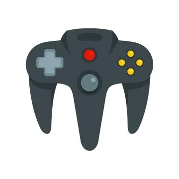 Video game joystick icon, flat style イラスト素材