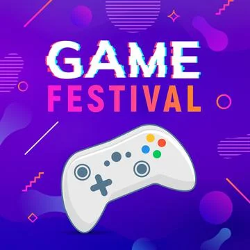 Video game logo poster, control joystick, Controller videogame ps4 design Stock Illustration