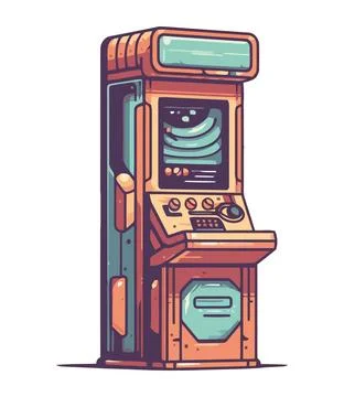 Video game machine casino tech icon Stock Illustration