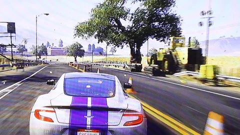 Video game "Need for speed" on computer display - editorial footage Vidéo 107938104