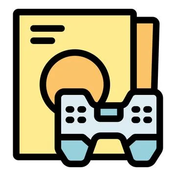 Video game packaging with controller depicting gaming concept Stock Illustration