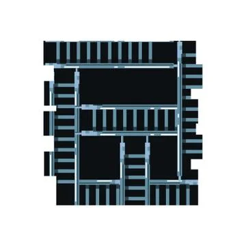 Video game pixelate scene Stock Illustration