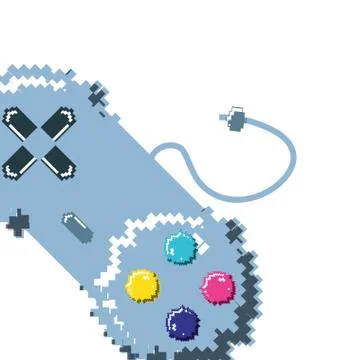 Video game pixelated control Stock Illustration