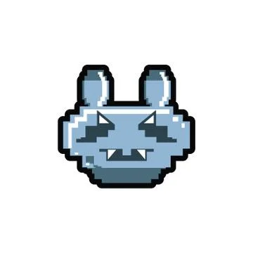 Video game pixelated robotic dog Stock Illustration