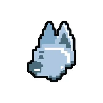 Video game pixelated robotic dog Stock Illustration