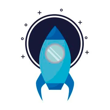 Video game pixelated rocket icon vector ilustrate Stock Illustration