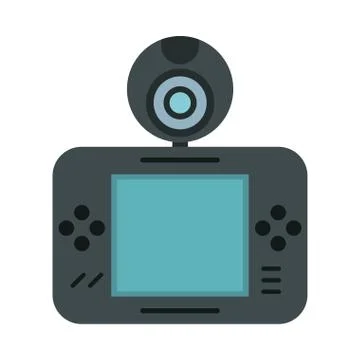 Video game portable and web camera Illustrazione stock