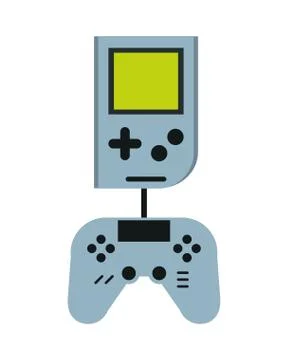 Video game portable with control Illustrazione stock