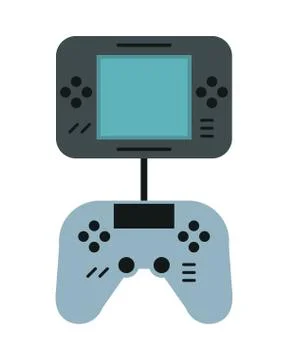 Video game portable with control Illustrazione stock