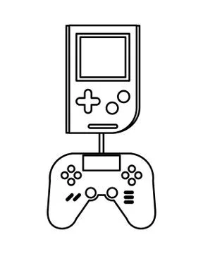Video game portable with control イラスト素材