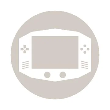 Video game portable device icon Illustrazione stock
