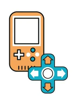 Video game portable device icon 스톡 일러스트
