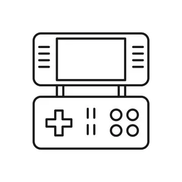 Video game portable device icon Stock Illustration