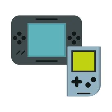 Video game portable device icon Illustrazione stock