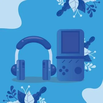 Video game portable device icon Illustrazione stock