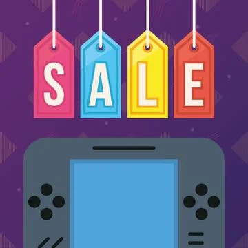 Video game portable device icon Illustrazione stock
