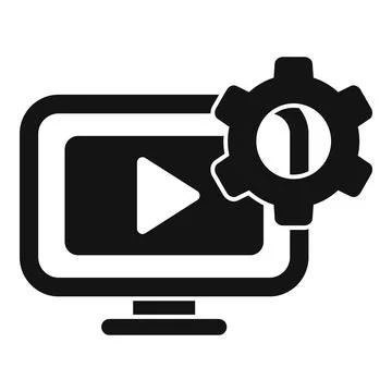 Video game ram icon simple vector. Mobile machine tech 스톡 일러스트