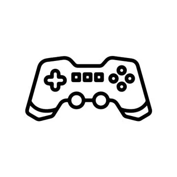 Video game remote control, black and white illustration Ilustración de archivo