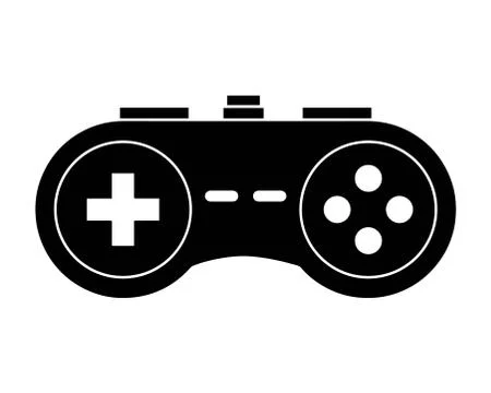 Video game remote control, black and white illustration Ilustración de archivo