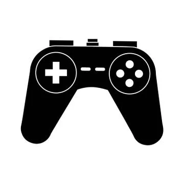 Video game remote control, black and white illustration Ilustración de archivo