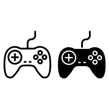 VIDEO GAME REMOTE CONTROL, CONSOLE, BLACK AND WHITE ILLUSTRATION Ilustración de archivo