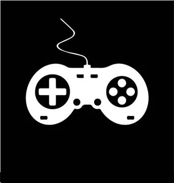 VIDEO GAME REMOTE CONTROL, CONSOLE, BLACK AND WHITE ILLUSTRATION Ilustración de archivo