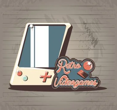 Video game retro device Stock Illustration