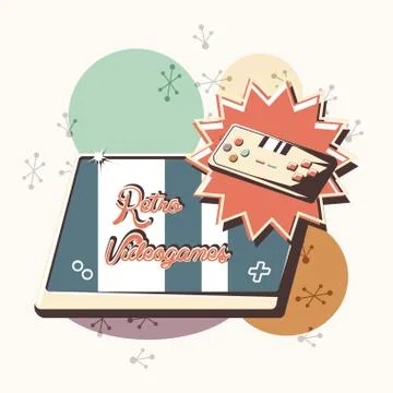 Video game retro device Stock Illustration