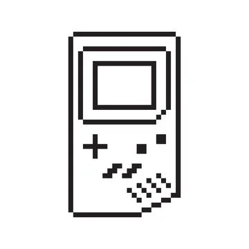 Video game Retro Handheld console illustration Gamepad sign Pixel art style Stock Illustration