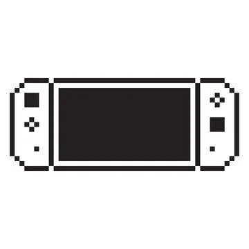 Video game Retro Handheld console illustration Gamepad sign Pixel art style Stock Illustration