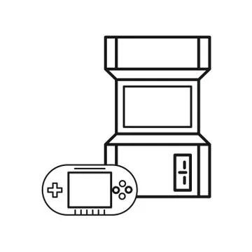 Video game retro machine icon Illustrazione stock