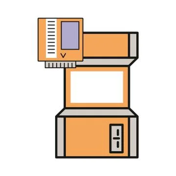 Video game retro machine icon Illustrazione stock
