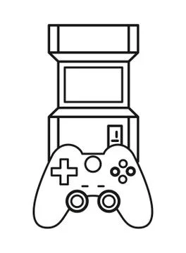 Video game retro machine icon 스톡 일러스트