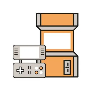 Video game retro machine icon Illustrazione stock