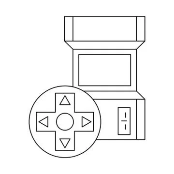 Video game retro machine icon Illustrazione stock