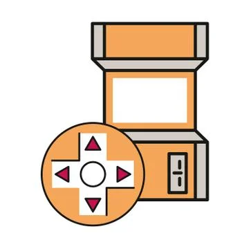 Video game retro machine icon Illustrazione stock