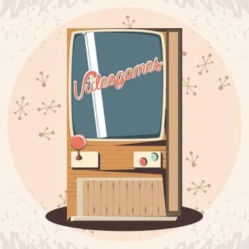 Video game retro machine Stock Illustration