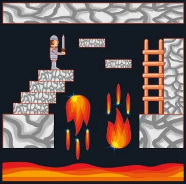 Video game scene interface Stock Illustration