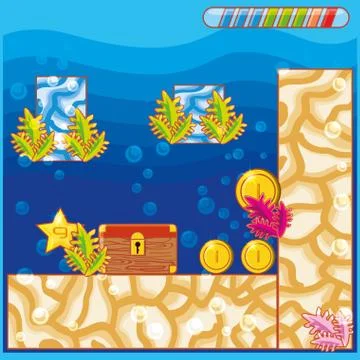 Video game scene interface Stock Illustration