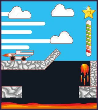 Video game scene interface Ilustração Stock