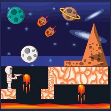 Video game scene interface Ilustração Stock