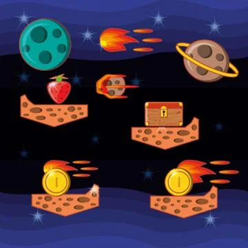 Video game scene interface Stock Illustration