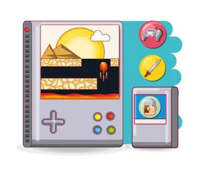 Video game scene interface イラスト素材