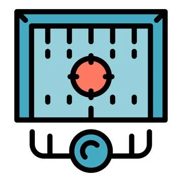 Video game target icon vector flat Stock Illustration