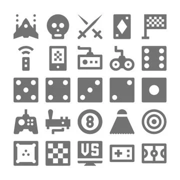 Video Game Vector Icons Set Stock Illustration