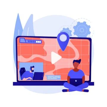 Video game walkthrough abstract concept vector illustration. Illustration