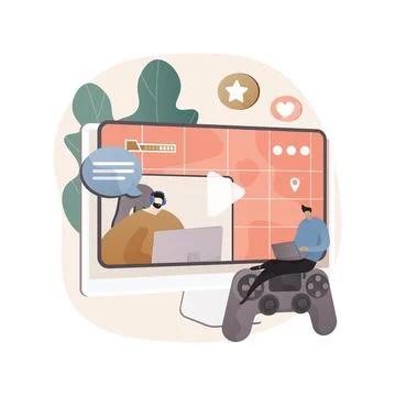 Video game walkthrough abstract concept vector illustration. 스톡 일러스트