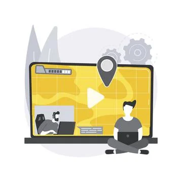Video game walkthrough abstract concept vector illustration. イラスト素材